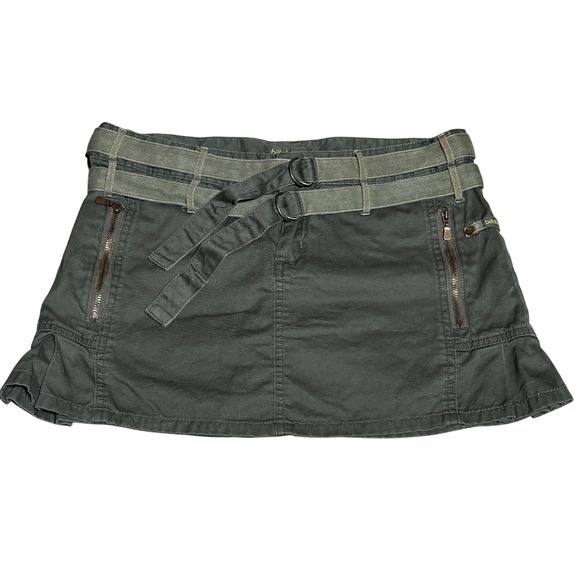Billabong Dresses & Skirts - Y2K IT-GIRL Billabong Cargo Mini Skirt with Belt – Olive Green Size 3 VINTAGE